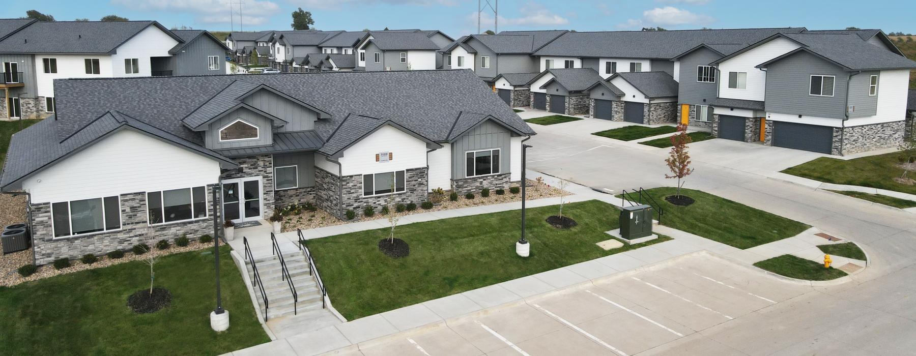 a large house with a driveway